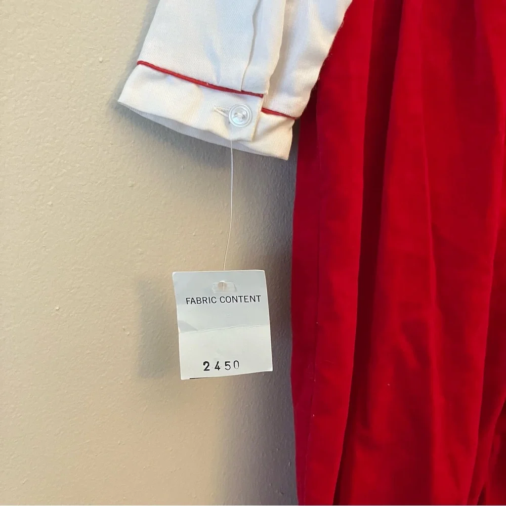 NWT Little Diamonds Red White Velvet One Piece Outfit 24M